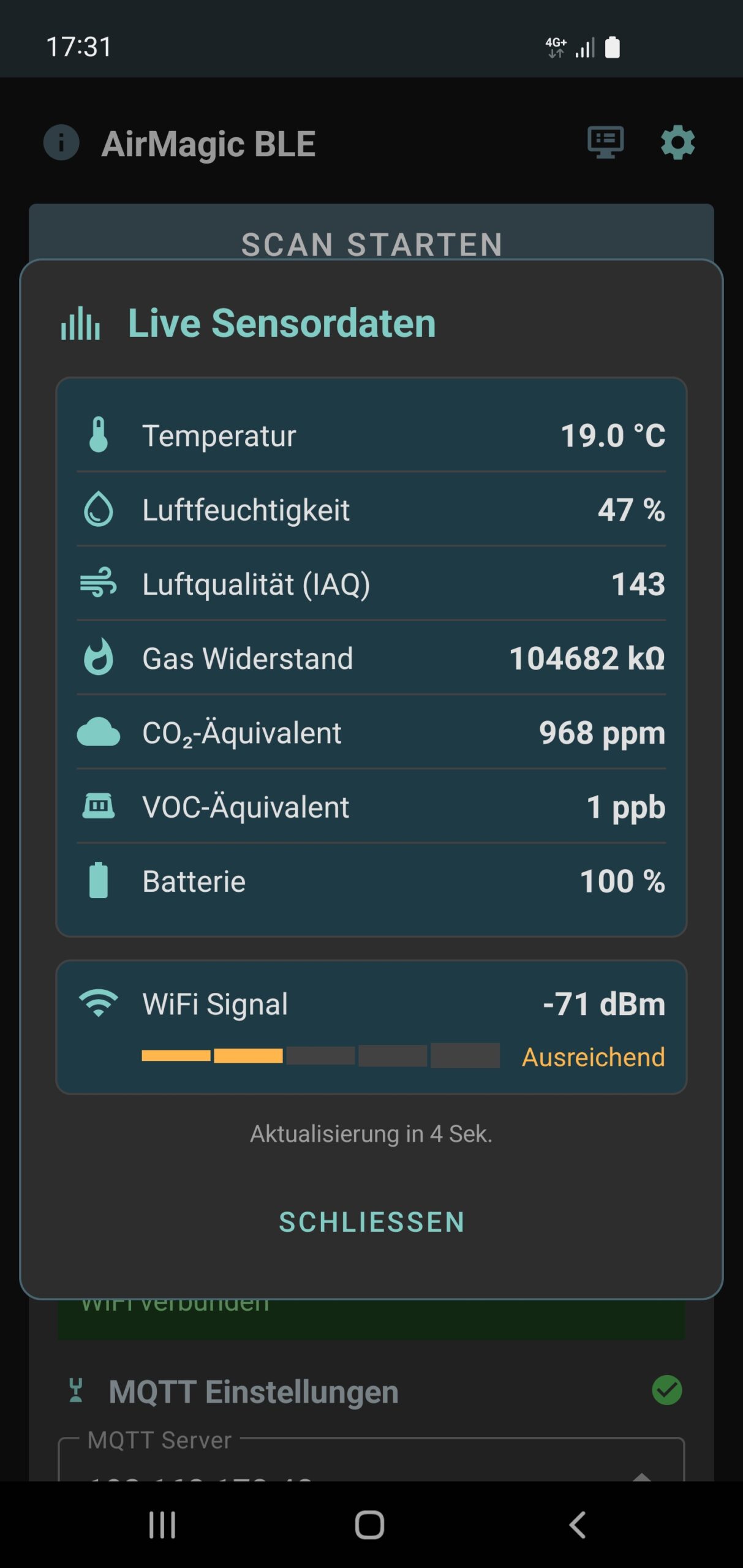 AirMagicBLE – Live Data